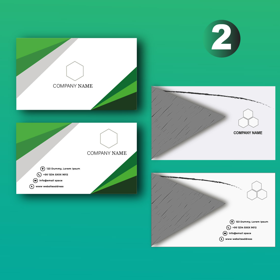 Modern Business Card Design Template cover image.