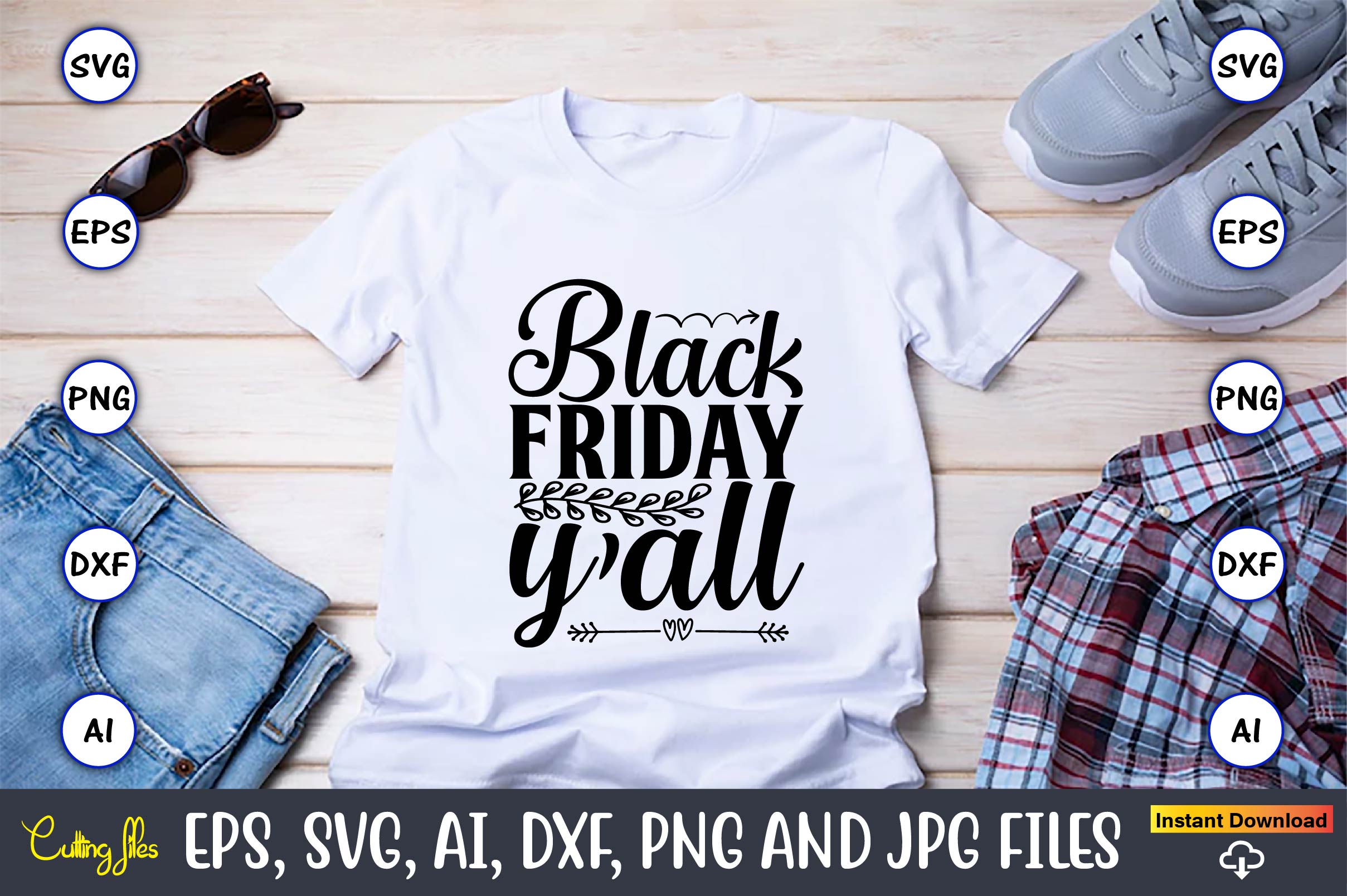 T-Shirt Black Friday Yall Design bundle preview image.