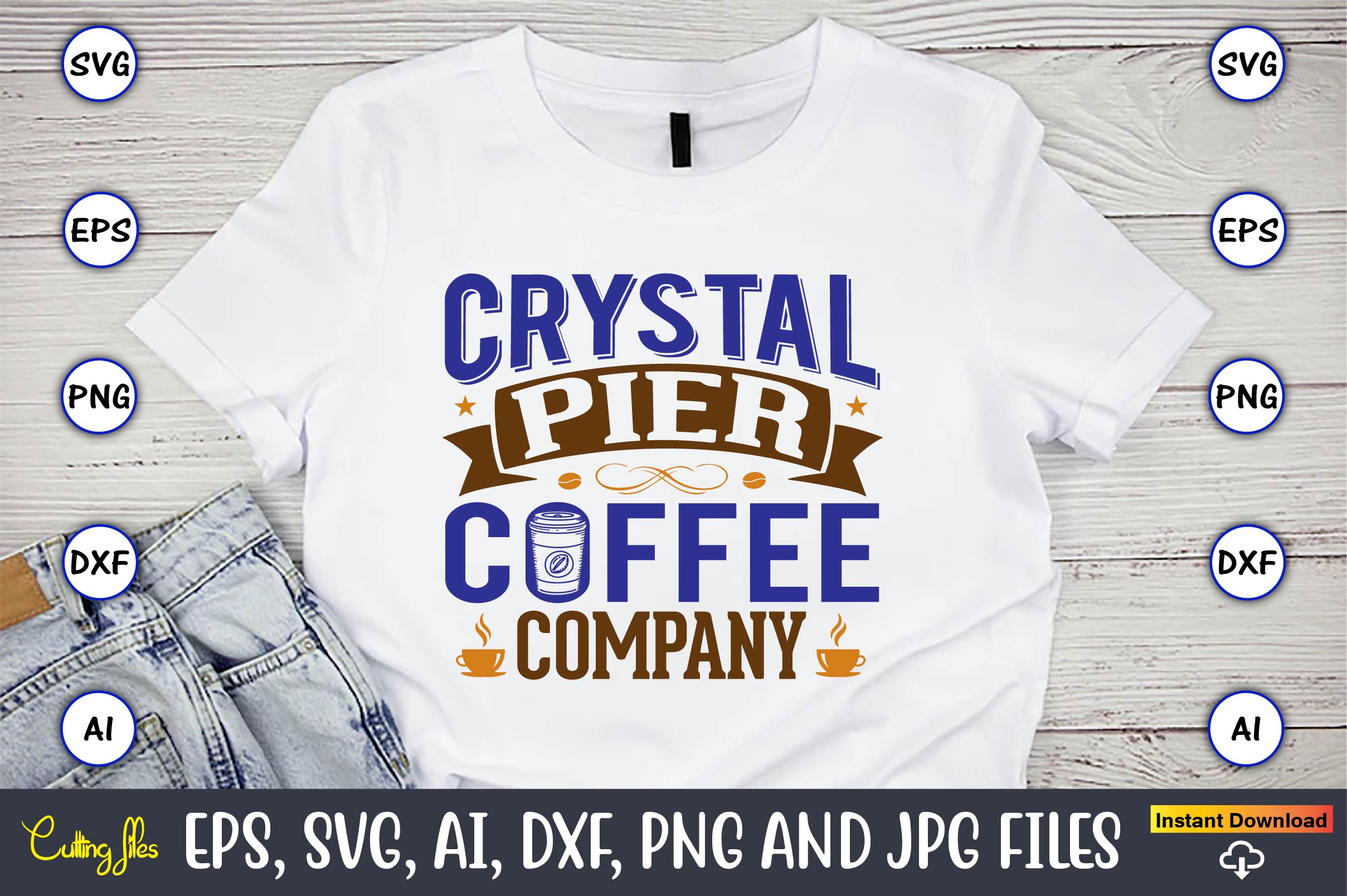 T-Shirt Coffee Company SVG Design Bundle preview image.
