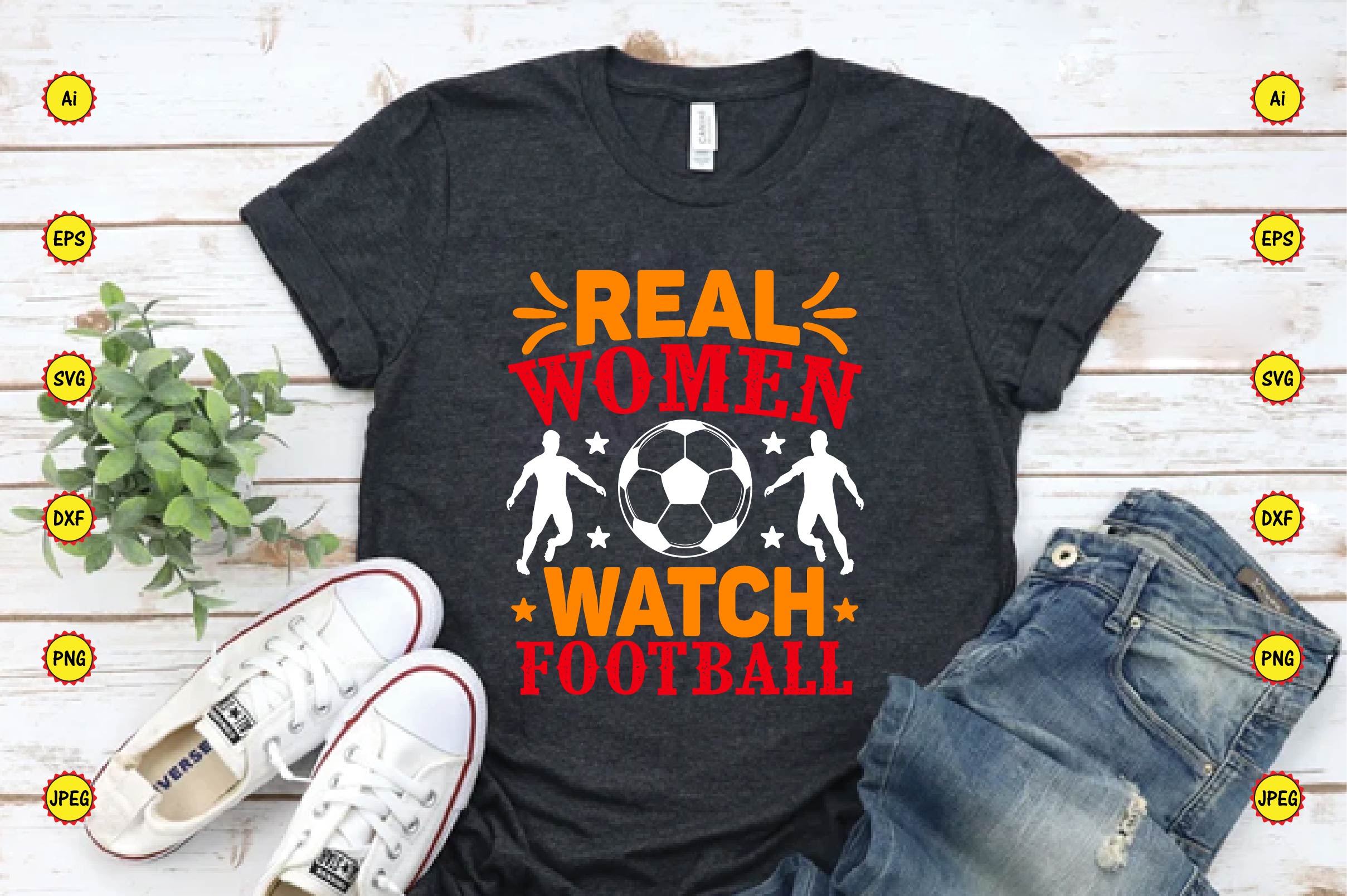 T-Shirt Quotes Football Design Bundle preview image.