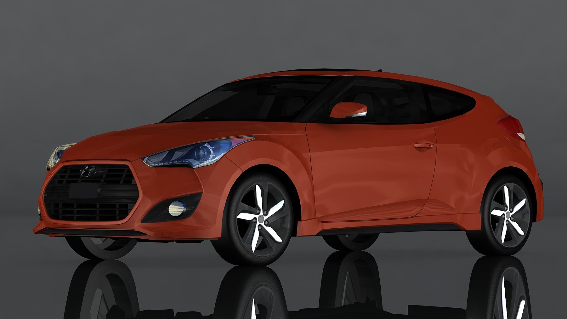 Hyundai veloster mockup in the right side.
