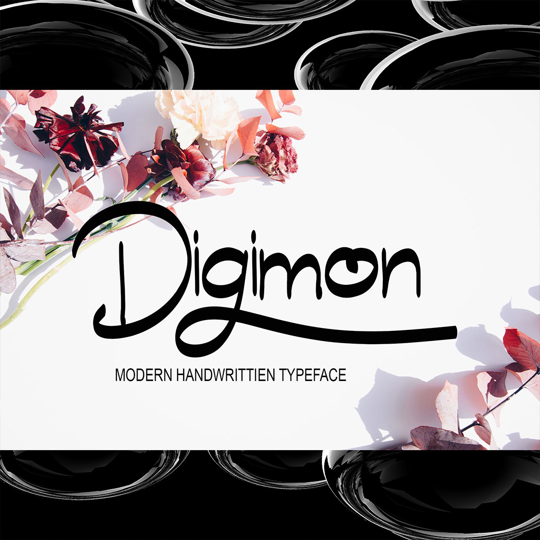 Signature Font Script Digimon Design cover image.