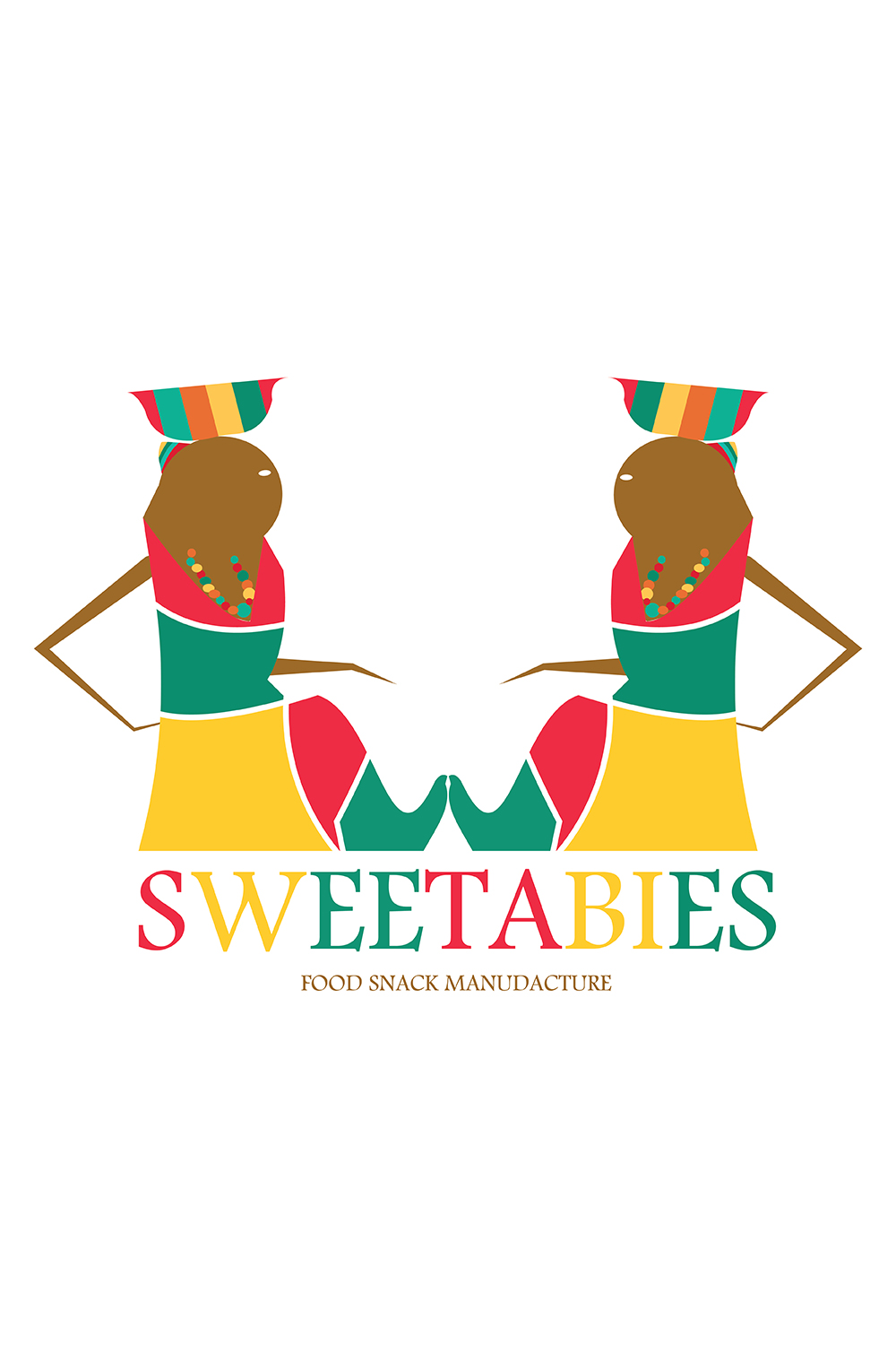 African Style Restaurant Logo Design pinterest image.