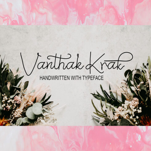 Vanthak Krak Font Script Signature Design cover image.