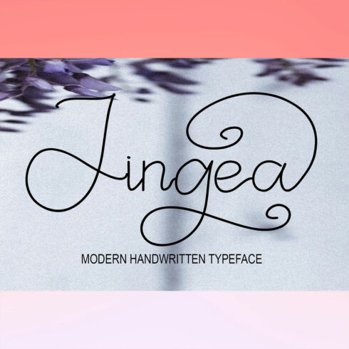 Jingea Script Signature Font presentation.