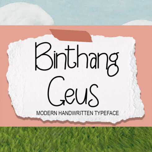 Cover of charming font Binthang Geus.