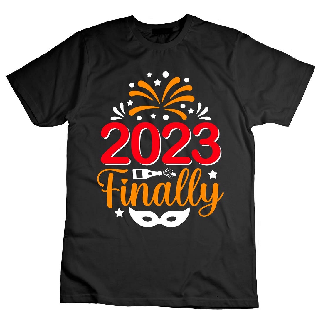 Finally Happy New Year T-Shirt Design Bundle cover image.