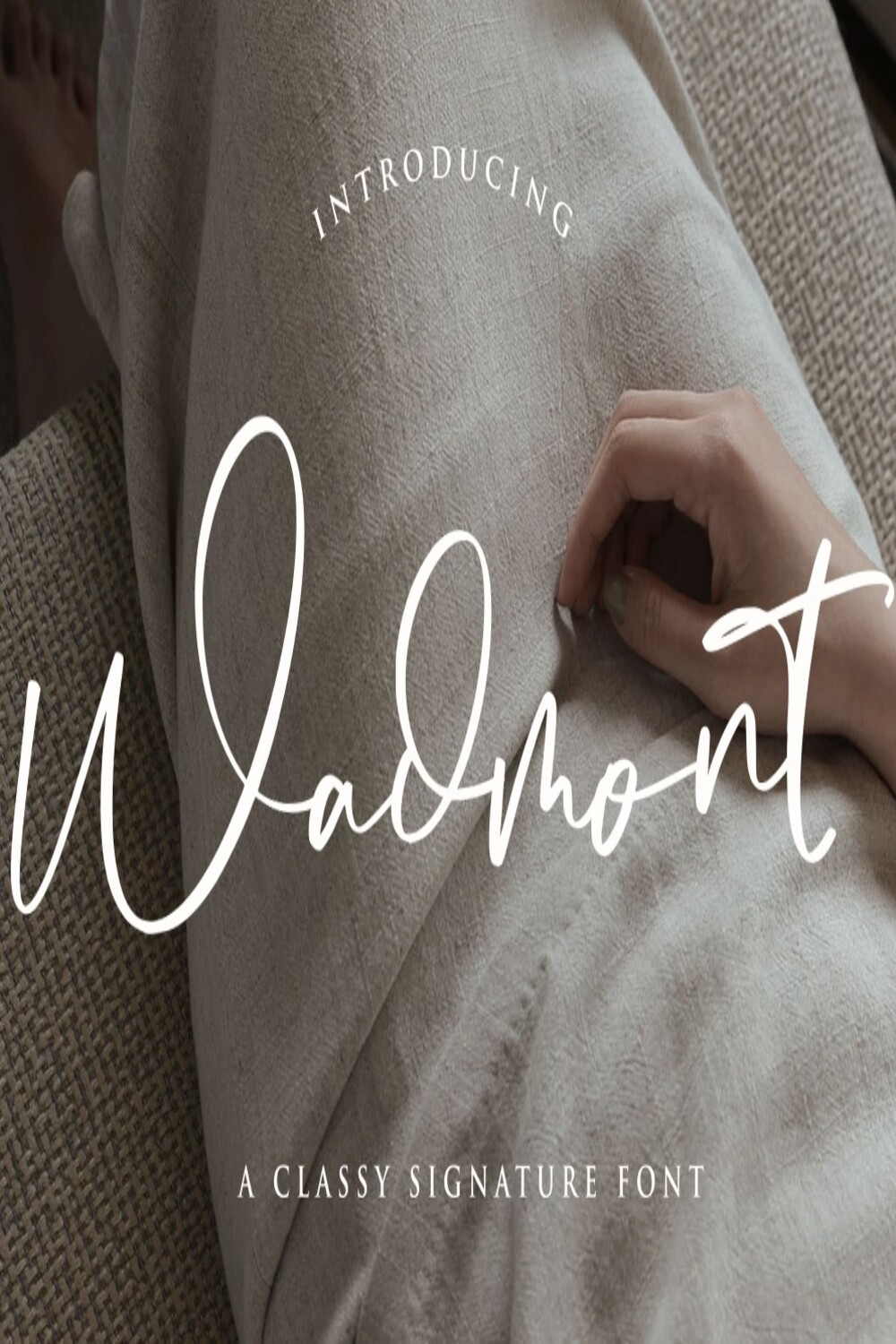 Wadmont Aesthetic Signature Font pinterest image.