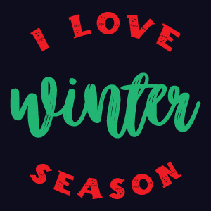 Image with exquisite inscription i love winter season.