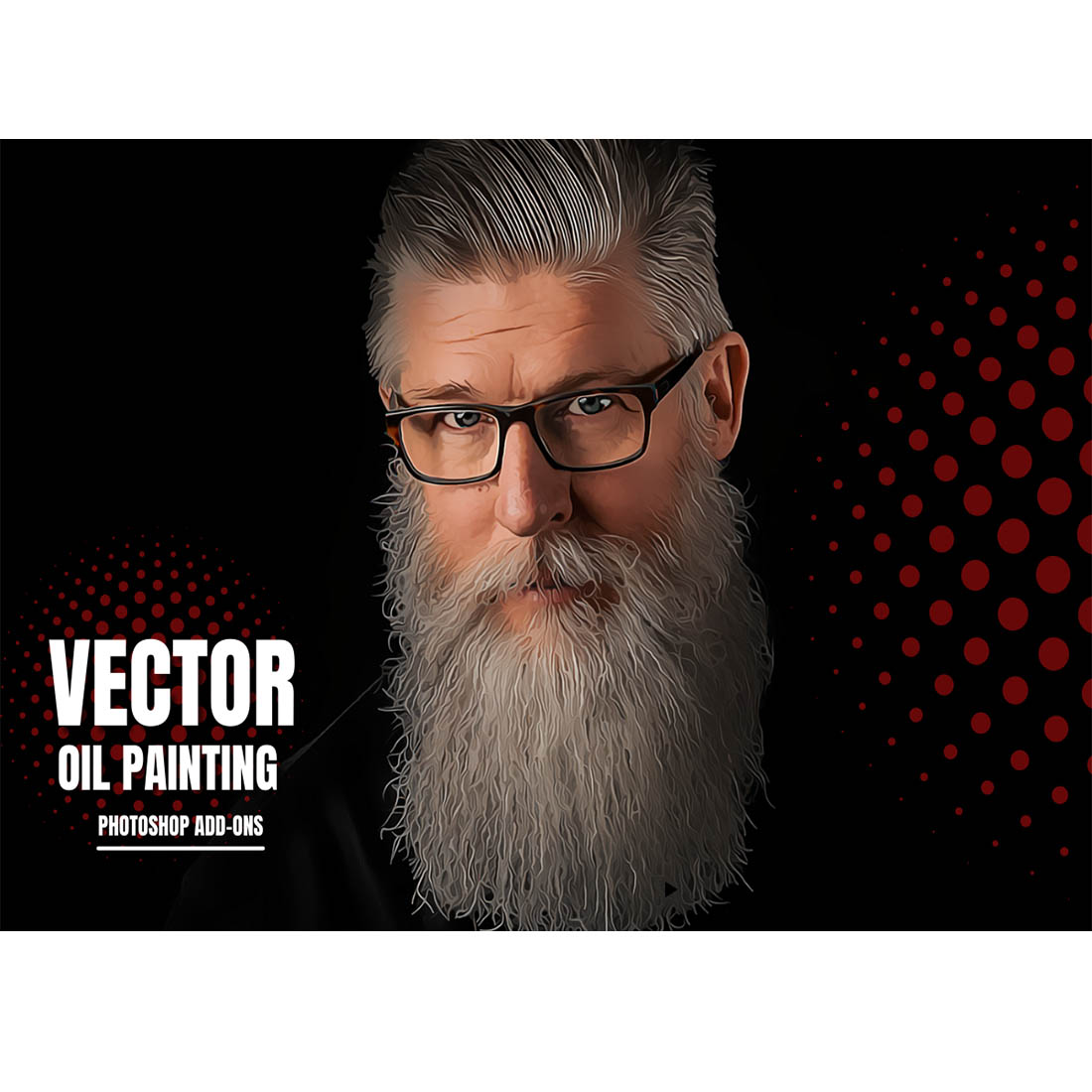 Vector Oil Painting Photoshop Action main cover.