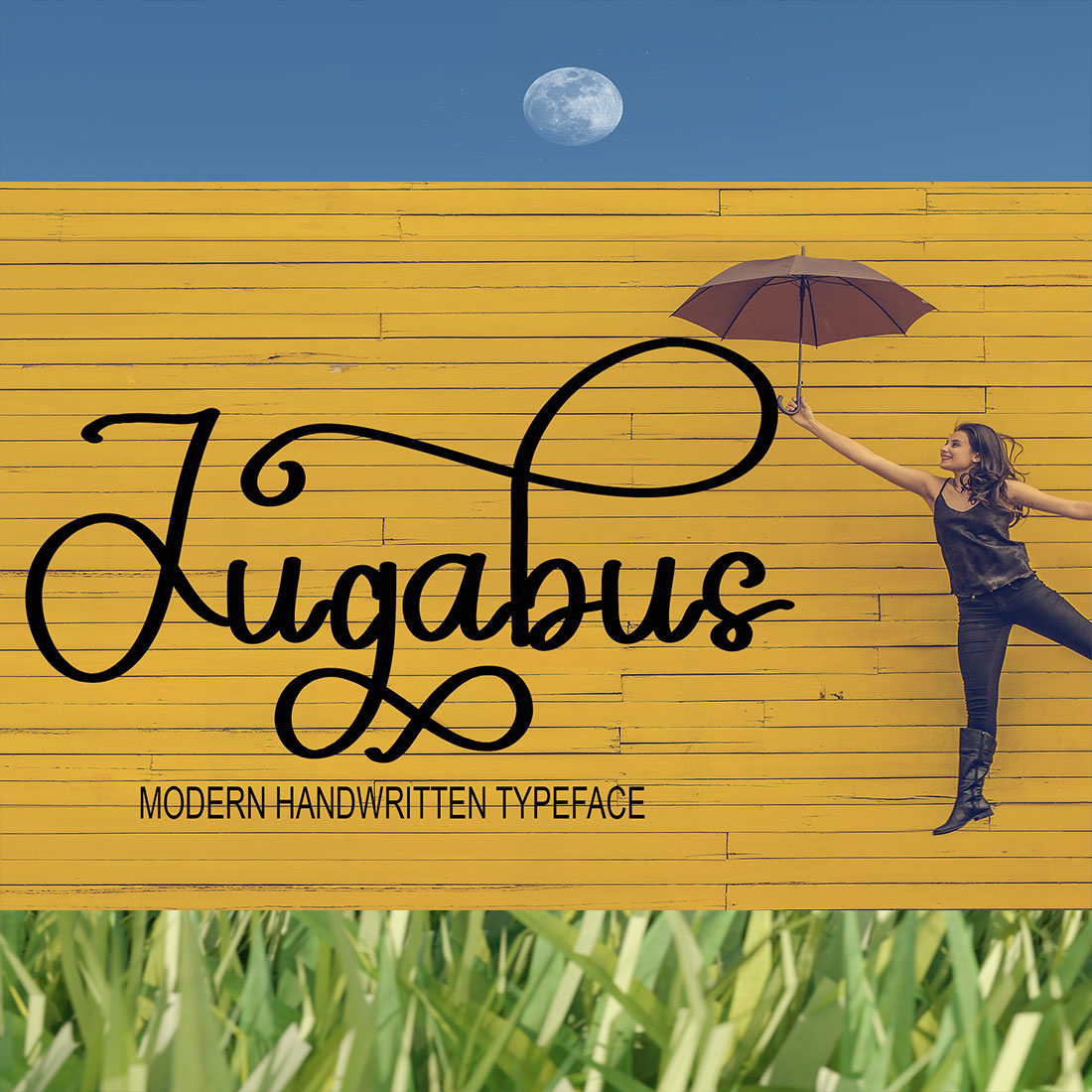Cover of the gorgeous Jugabus font.