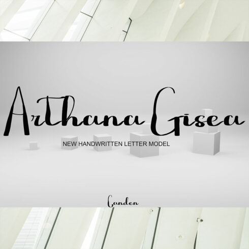 Font Script Signature Arthana Gisea Design cover image.