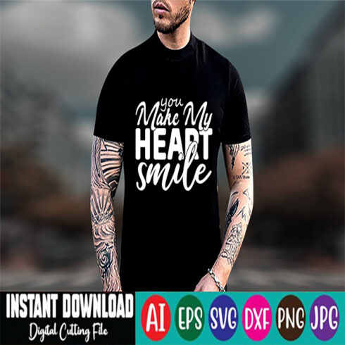 You Make My Heart Smile SVG Design T-Shirt SVG Design main cover.