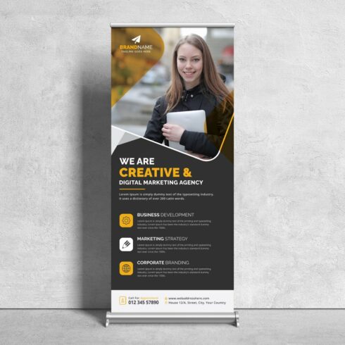 Image of corporate roll up banner with great design
