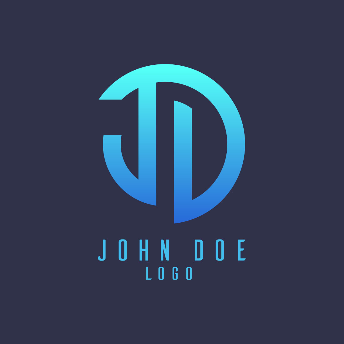 JD Alphabet Colorful Corporate Logo Template main cover.