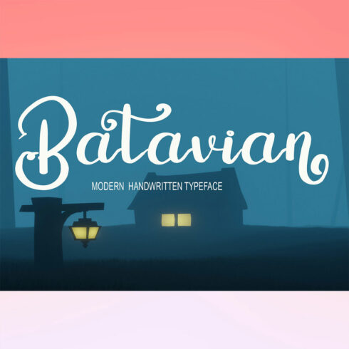 Font Signature Batavian Script Design cover image.