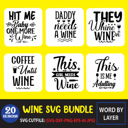 A set of amazing images for prints on the theme of wine