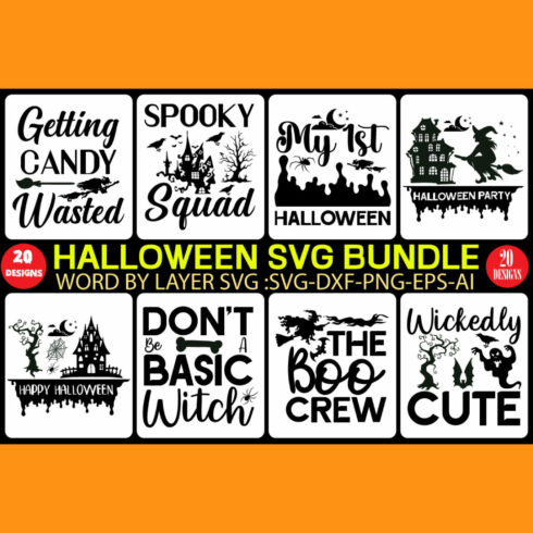 Halloween SVG Bundle main cover.