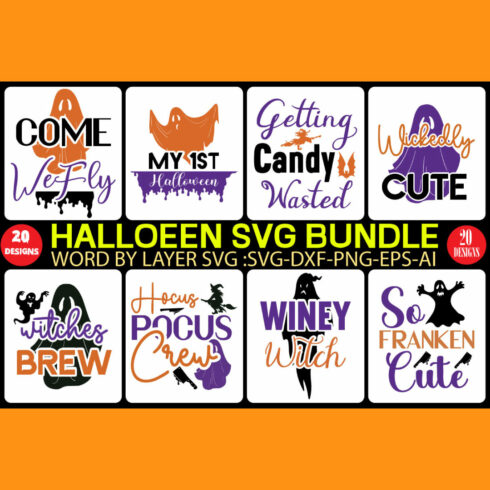 Halloween SVG Bundle main cover.