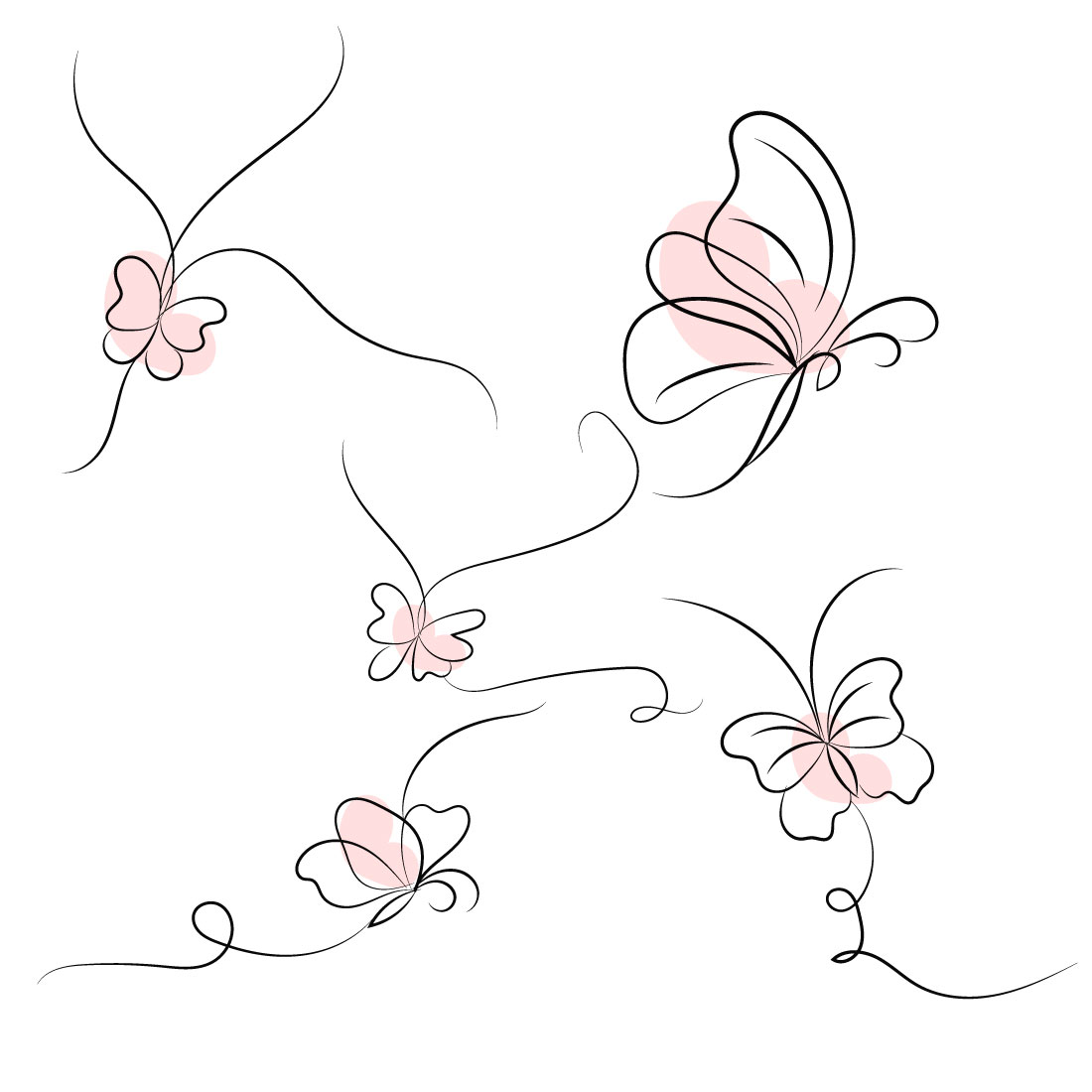 3 Realistic Butterfly Illustration Set Vector Download | Butterfly tattoo  stencil, Butterfly tattoo designs, Butterfly drawing images