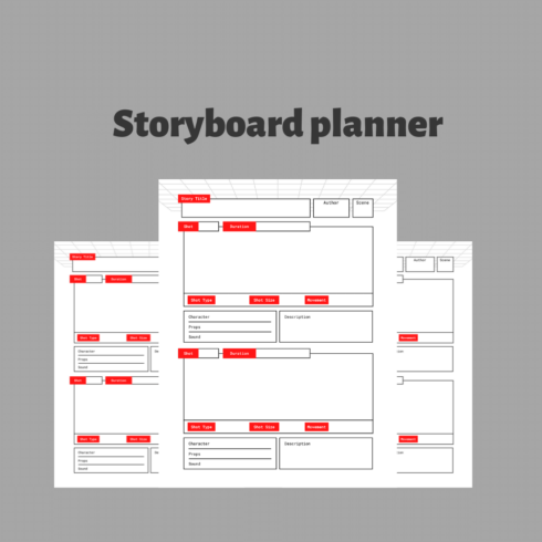 Storyboard Planner Template Design cover image.