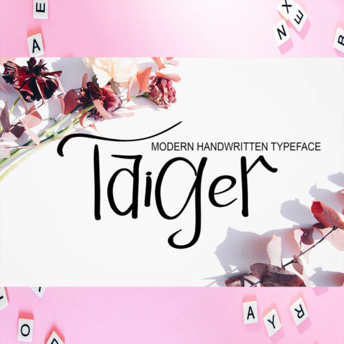 Cover of adorable Taiger font.