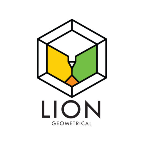 Line Art Geometrical African Lion Logo cover image.