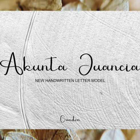 Akhunta Juancia Font Script Design cover image.