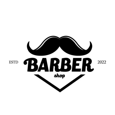 Mustache Barber Logo Design preview.
