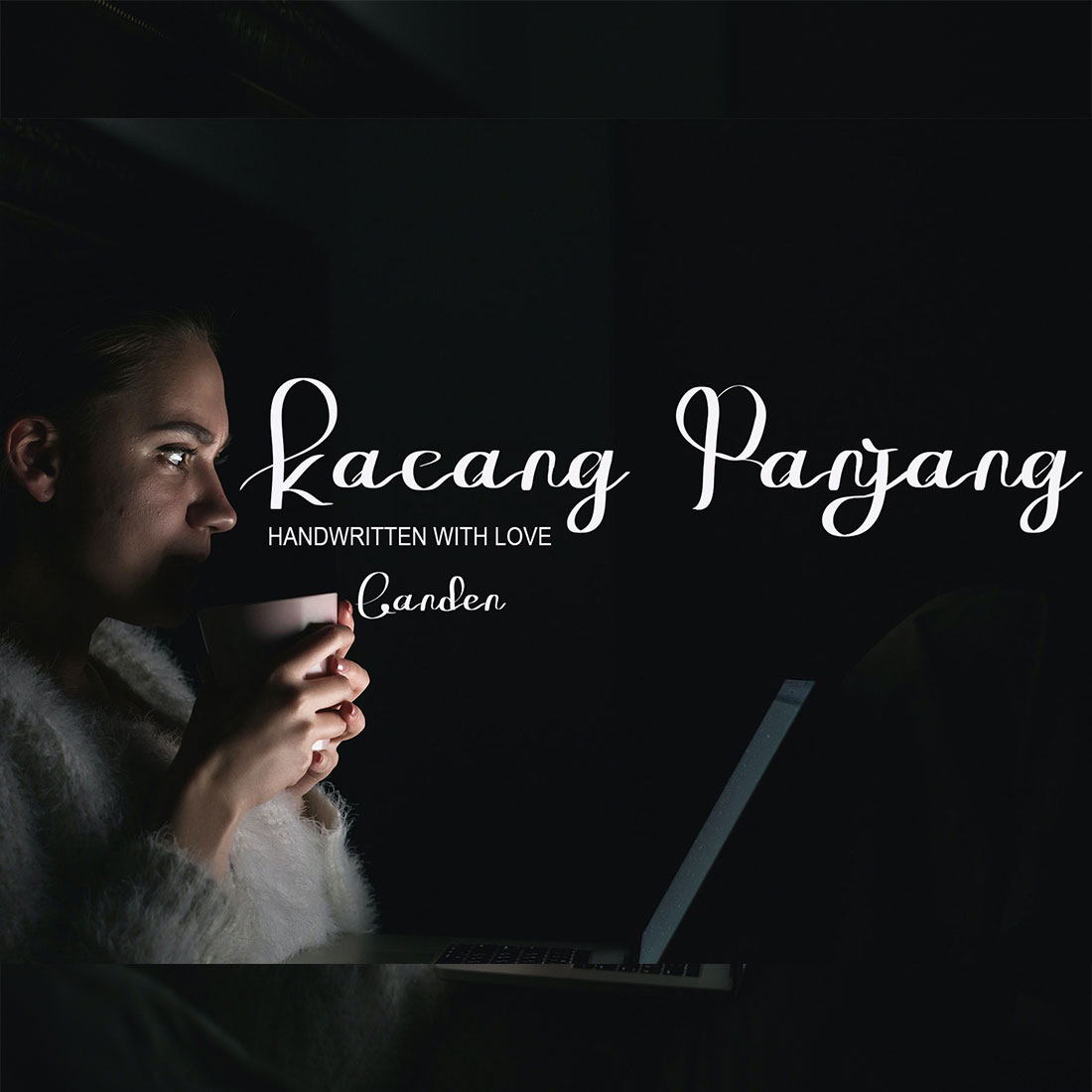 Script Font Kacang Panjang Design cover image.