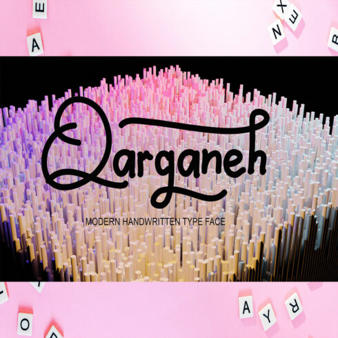 Cover of the adorable Qarganeh font.