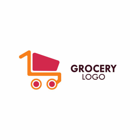 Grocery Shopping Cart Logo Template main cover.
