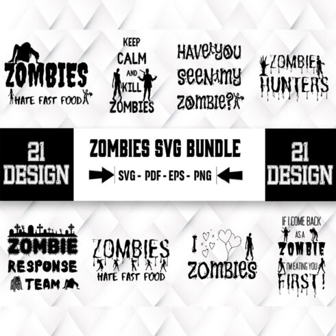 A collection of gorgeous images for prints on the theme of zombies