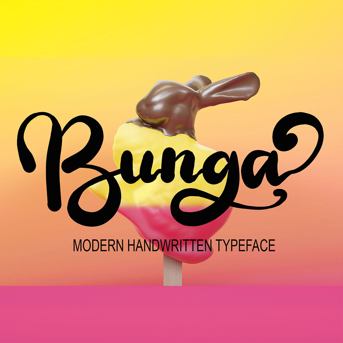 Font Script Bunga Design cover image.