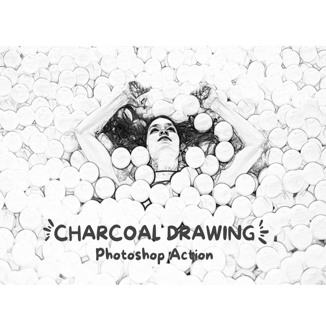 Charcoal Drawing Photoshop Actions cover