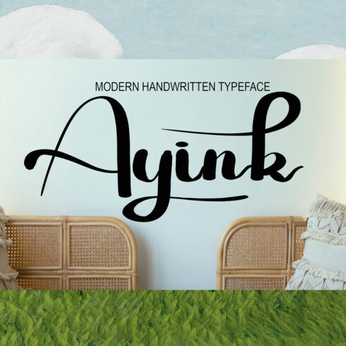 Cover of charming Ayink font.