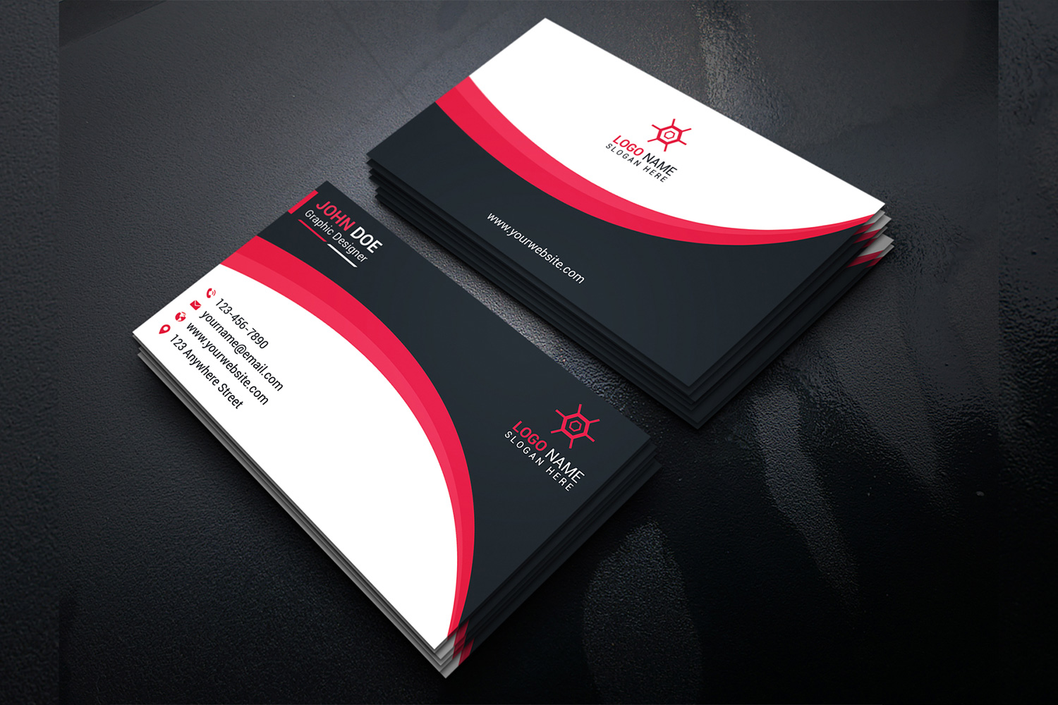 Creative Business Card Template Design preview image.