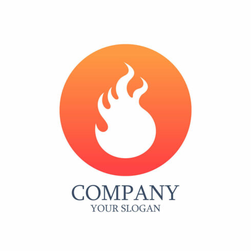Lit Fire Flame Gradient Logo Vector Illustration main cover.