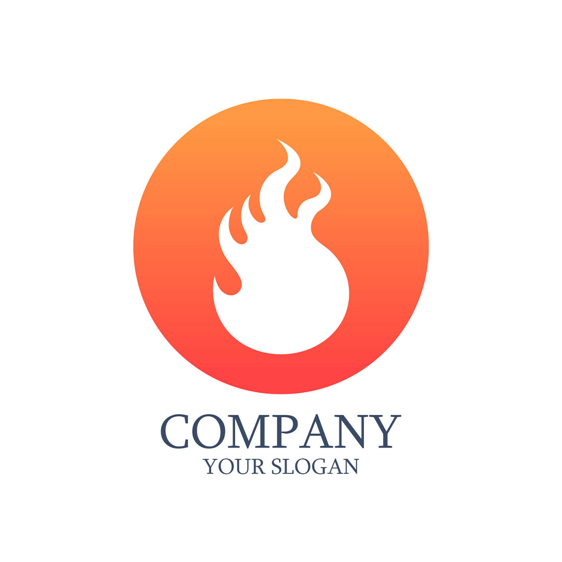 Lit Fire Flame Gradient Logo Vector Illustration main cover.