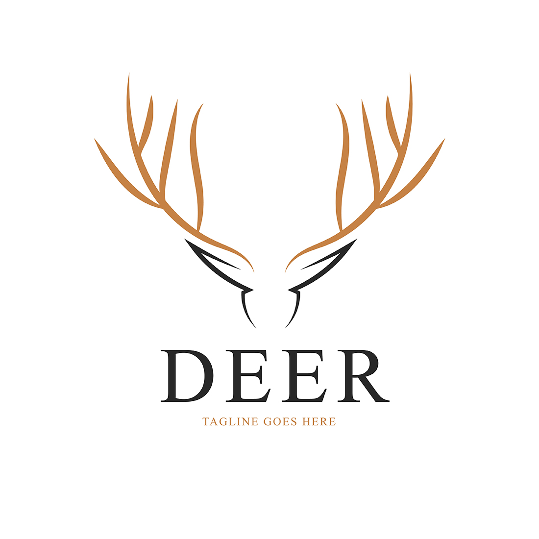 Deer Line Art Logo Design - MasterBundles