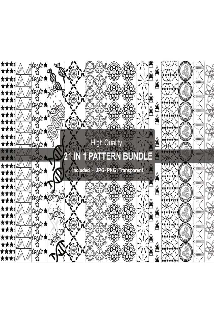 Exclusive Black and White Pattern Design - MasterBundles