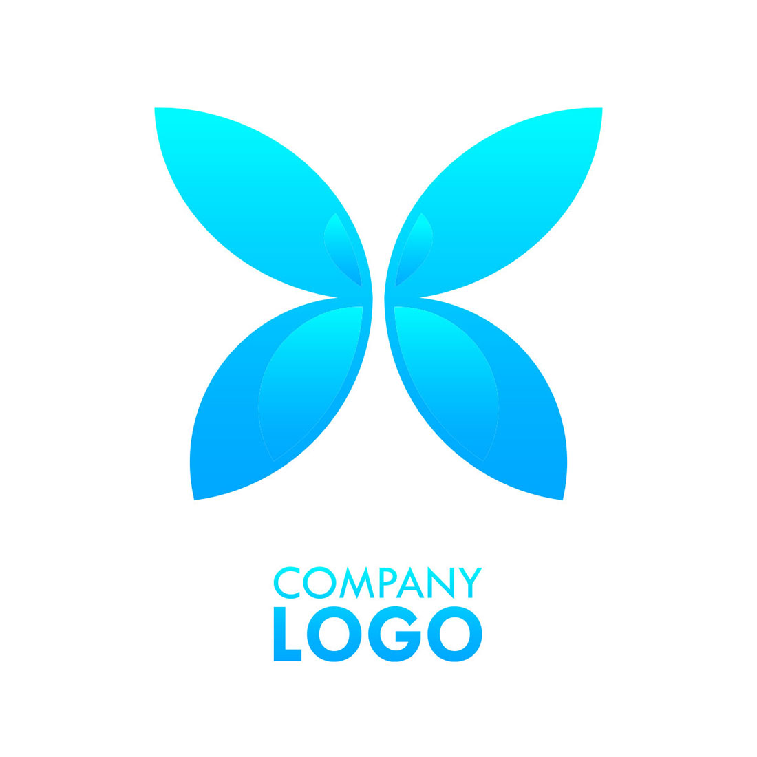 Butterfly Shape Corporate Logo Set Vector Template main cover.