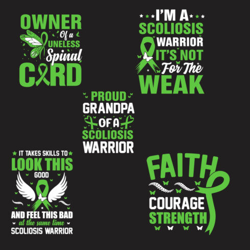 Scoliosis Warrior T-Shirt A set of amazing images for prints on t-shirts