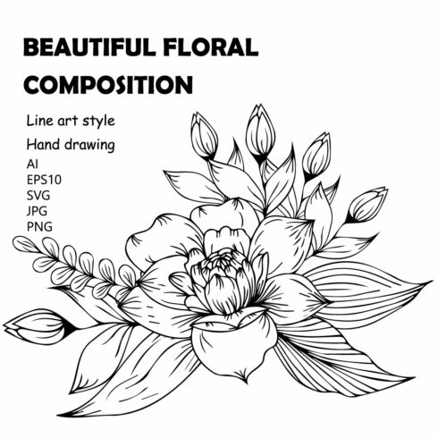 Stylized Flower Compositions and Floral Elements cover image.