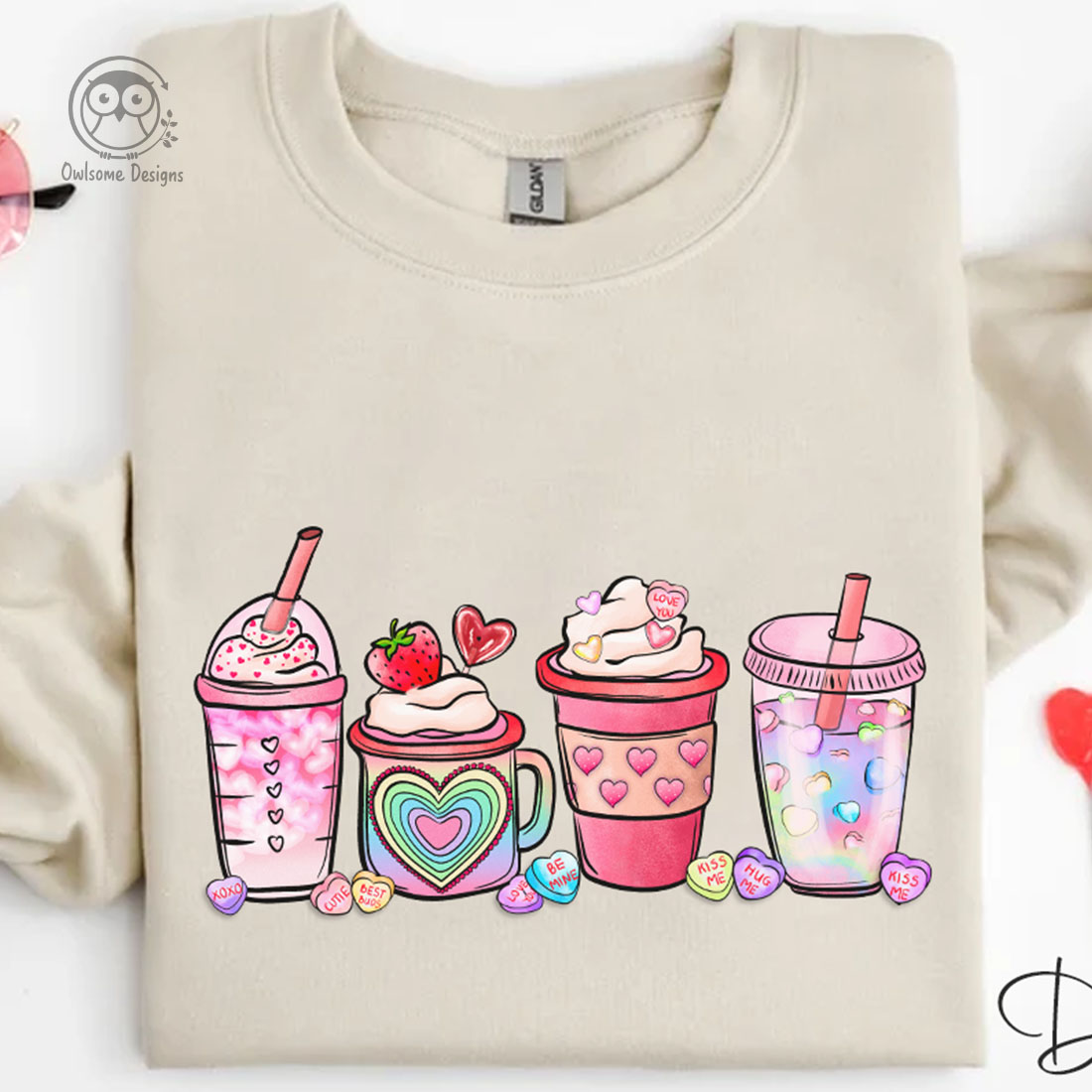 Coffee Valentine PNG Sublimation Design preview image.