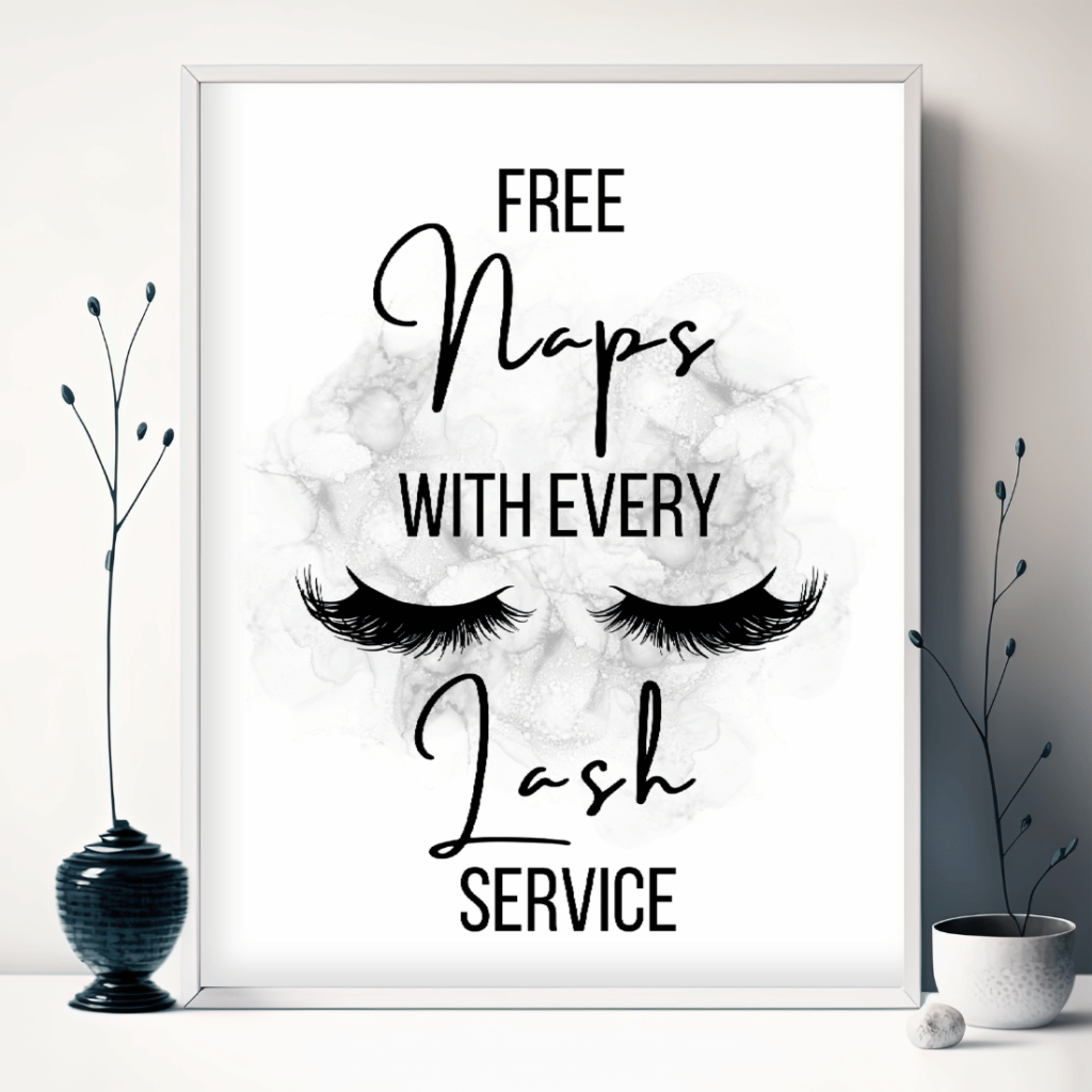 Lash Service Quotes Wall Printable Design - MasterBundles
