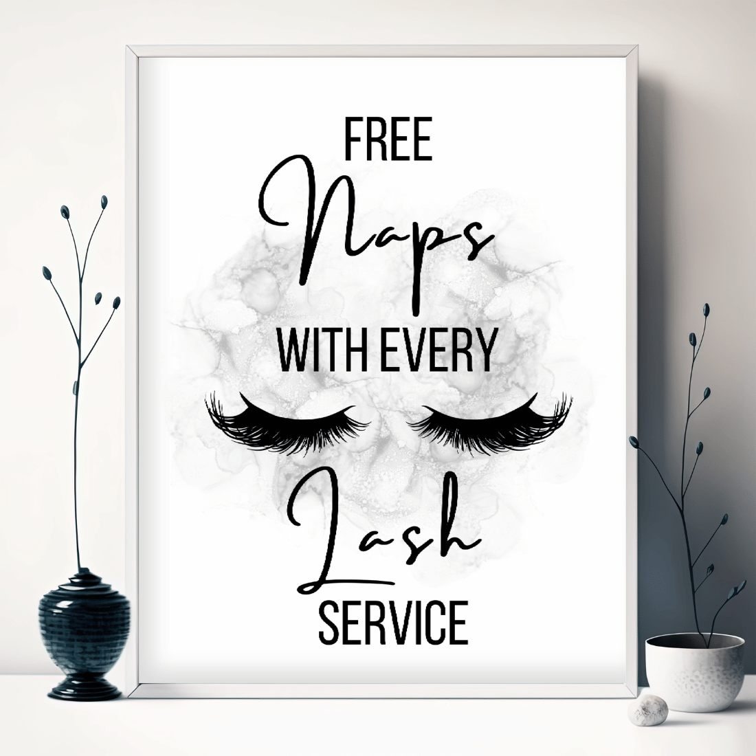 Lash Service Quotes Wall Printable Design preview image.