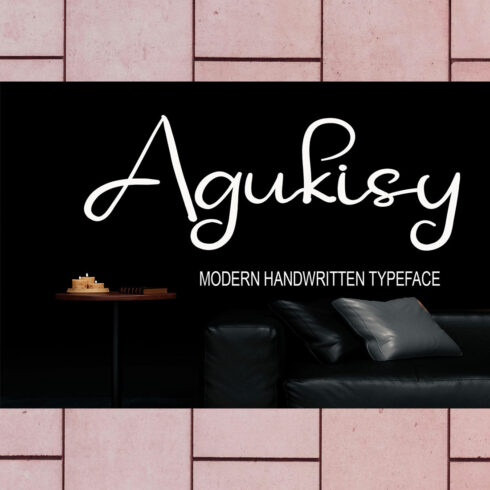 Agukisy Script Signature Font main cover.