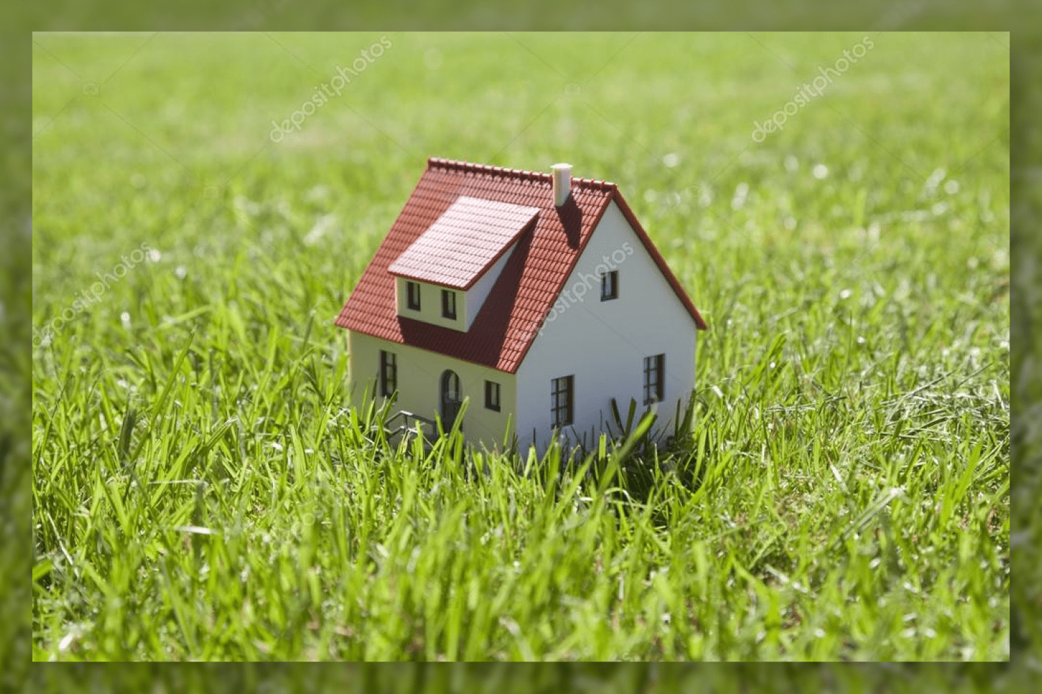 1 little house on green grass 99