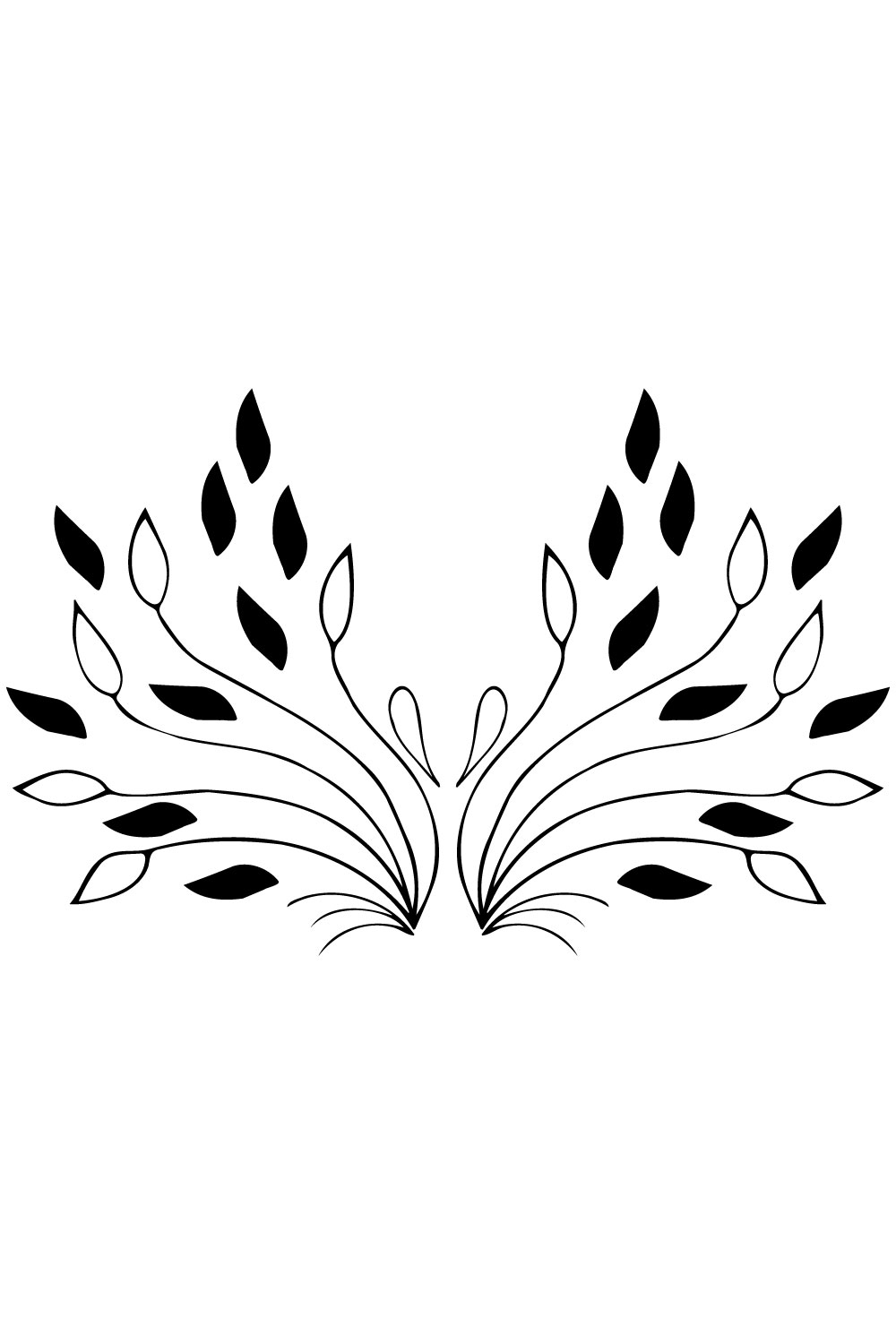 Hand Drawing Decorative Flower Line Art pinterest image.